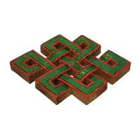 Wooden Endless Knot -painted [green], Haldu Wood