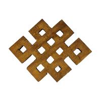 Wooden Endless Knot -painted [yellow], Haldu Wood