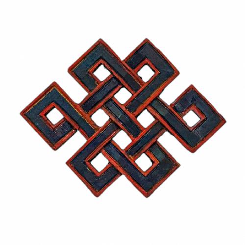 Wooden Endless Knot -painted [blue], Haldu Wood