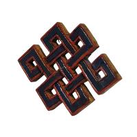 Wooden Endless Knot -painted [blue], Haldu Wood