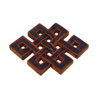 Wooden Endless Knot -painted [blue], Haldu Wood