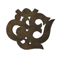 Wooden Om -painted [black], Haldu Wood