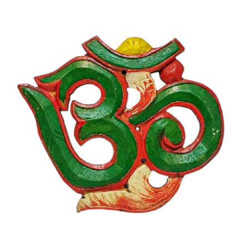 Wooden Om -painted [green], Haldu Wood