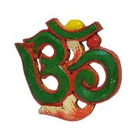 Wooden Om -painted [green], Haldu Wood