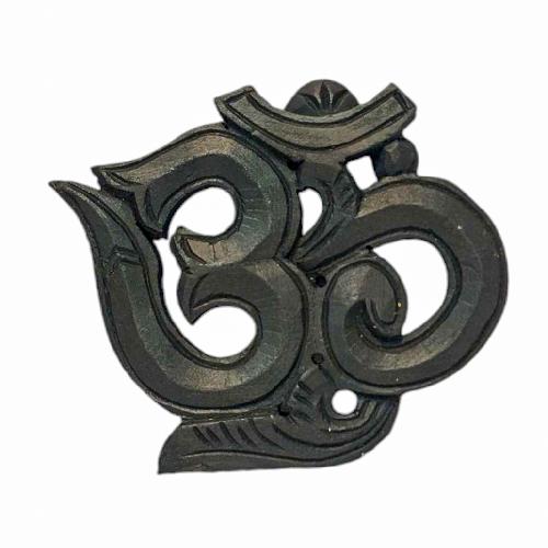 Wooden Om -painted [black], Haldu Wood