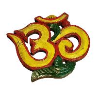 Wooden Om -painted [yellow], Haldu Wood