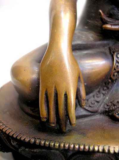 Shakyamuni Buddha Statue, [chocolate Oxidized], [sold]