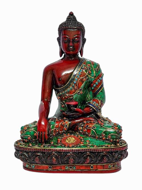 shakyamuni Buddha, Buddhist Handmade Stone Setting Statue