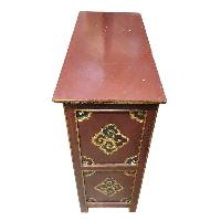 Tibetan Cabinet With Two Drawers And Two Doors, [painted]