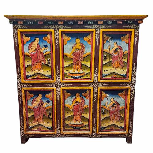 Tibetan Cabinet With Four Doors, painted