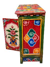 Tibetan Cabinet With Flower Design, Two Doors, [painted]