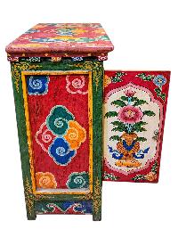 Tibetan Cabinet With Flower Design, Two Doors, [painted]