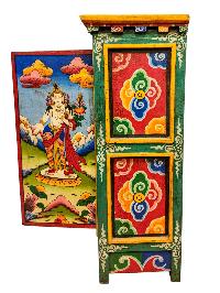 Tibetan Cabinet With Tara, Two Doors, [painted]