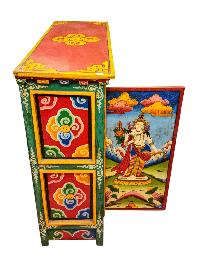 Tibetan Cabinet With Tara, Two Doors, [painted]