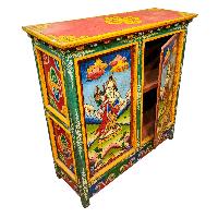 Tibetan Cabinet With Tara, Two Doors, [painted]