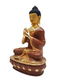 [vairochana Buddha], Tibetan Buddhist Handmade Statue, Partly Gold Plated, Painted Face