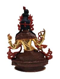 [saraswati], Tibetan Buddhist Handmade Statue, Partly Gold Plated, Painted Face