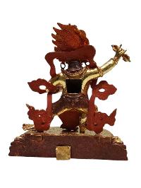 [vajrapani], Tibetan Buddhist Handmade Statue, Partly Gold Plated, Painted Face