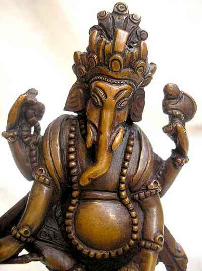 Ganesh Statue, [chocolate Oxidized], [sold]