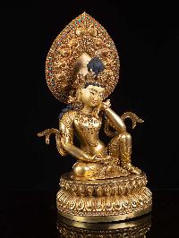 [bodhisattva], Buddhist Handmade Statue, [full Gold Plated], [face Painted], High Quality