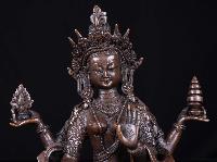 [lakshmi], [buddhist Handmade Statue, [chocolate Oxidized], High Quality