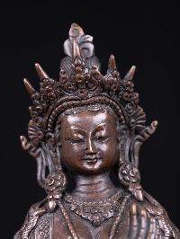 [lakshmi], [buddhist Handmade Statue, [chocolate Oxidized], High Quality