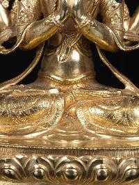 [chenrezig], Buddhist Handmade Statue, [full Gold Plated], [face Painted], High Quality