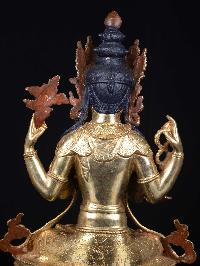 [chenrezig], Buddhist Handmade Statue, [full Gold Plated], [face Painted], High Quality