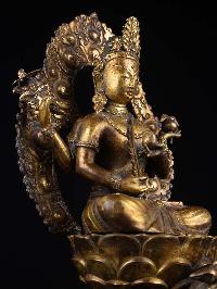 [wangchok Terwal Drolma], Buddhist Handmade Statue, [full Gold Plated], [face Painted], High Quality