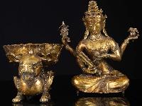 [wangchok Terwal Drolma], Buddhist Handmade Statue, [full Gold Plated], [face Painted], High Quality