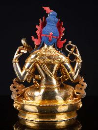 [saraswati], Buddhist Handmade Statue, [full Gold Plated], [face Painted], High Quality