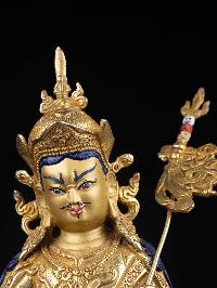 [padmasambhava], Buddhist Handmade Statue, [full Gold Plated], [face Painted], High Quality