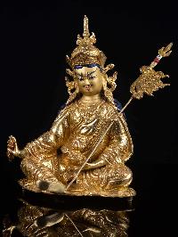 [padmasambhava], Buddhist Handmade Statue, [full Gold Plated], [face Painted], High Quality