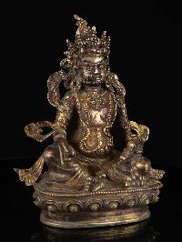 [yellow Jambhala], Buddhist Handmade Statue, [gold Plated], [antique Finishing], High Quality