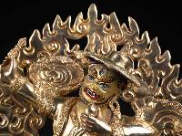 [shugden], Buddhist Handmade Statue, [full Gold Plated], [face Painted], High Quality