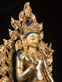 [padmapani Lokeshvara], Buddhist Handmade Statue, [full Gold Plated], [face Painted], High Quality