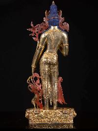 [padmapani Lokeshvara], Buddhist Handmade Statue, [full Gold Plated], [face Painted], High Quality