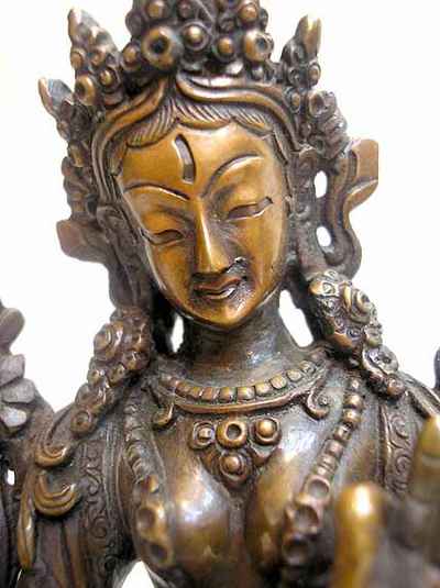 White Tara Statue, [chocolate Oxidized], [sold]