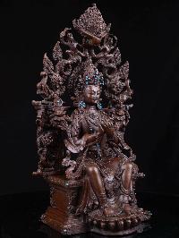 [maitreya Buddha], Buddhist Handmade Statue, [chocolate Oxidized], High Quality