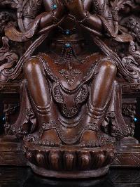 [maitreya Buddha], Buddhist Handmade Statue, [chocolate Oxidized], High Quality