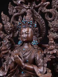 [maitreya Buddha], Buddhist Handmade Statue, [chocolate Oxidized], High Quality