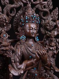 [maitreya Buddha], Buddhist Handmade Statue, [chocolate Oxidized], High Quality