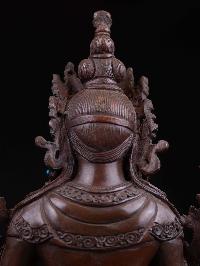 [maitreya Buddha], Buddhist Handmade Statue, [chocolate Oxidized], High Quality