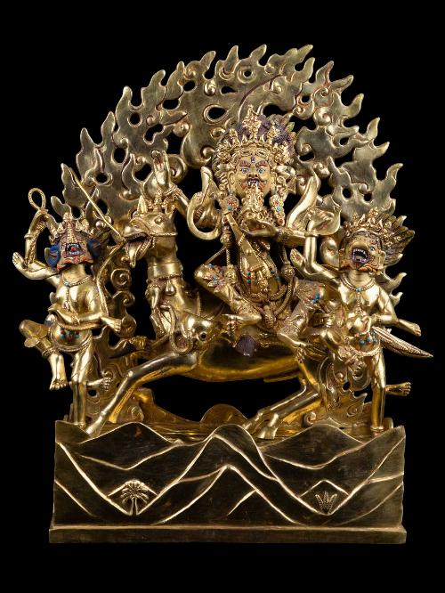 [palden Lahmo], Buddhist Handmade Statue, [full Gold Plated], [face Painted], High Quality