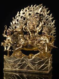 [palden Lahmo], Buddhist Handmade Statue, [full Gold Plated], [face Painted], High Quality