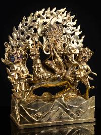 [palden Lahmo], Buddhist Handmade Statue, [full Gold Plated], [face Painted], High Quality