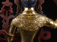 [manjushri], Buddhist Handmade Statue, [full Gold Plated], [face Painted], High Quality