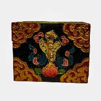 Buddhist Wooden Box, Tibetan Style With Traditional Colors