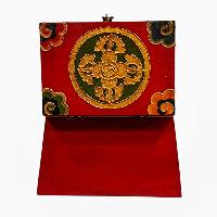 Buddhist Wooden Box, Tibetan Style With Traditional Colors