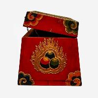 Buddhist Wooden Box, Tibetan Style With Traditional Colors